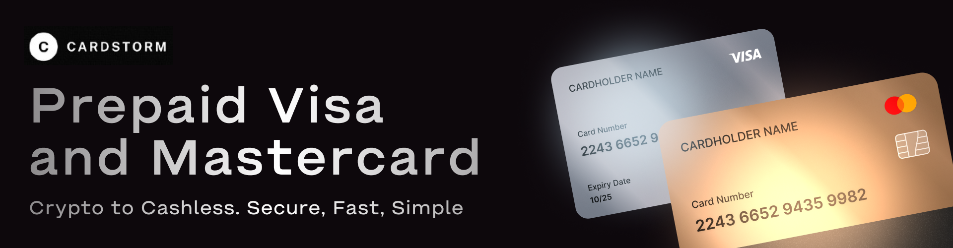 Prepaid Visa and Mastercard