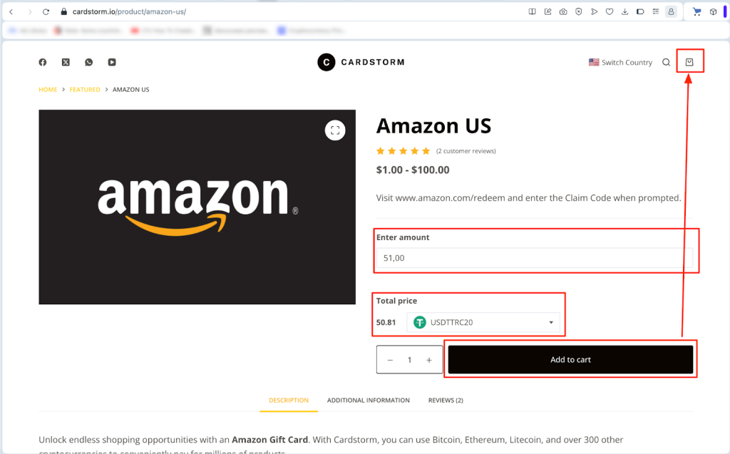 shop amazon gift card