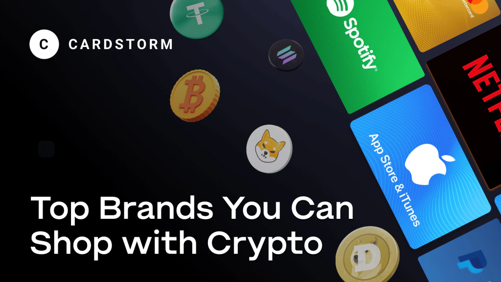  top brands you can shop with crypto - powered gift cards — sorted by category for easy browsing.