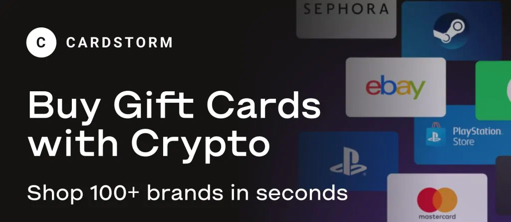 Buy gift cards with crypto on Cardstorm – fast, easy, and secure.
