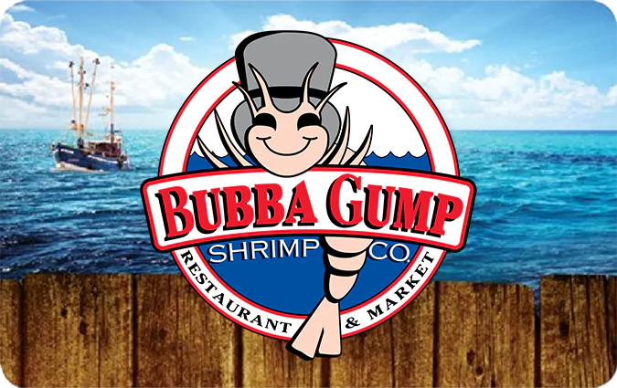 bubba gump restaurant card