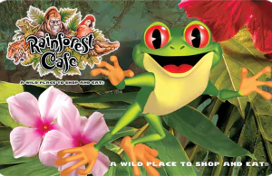 rainforest cafe restaurant card