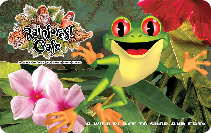 rainforest cafe restaurant card