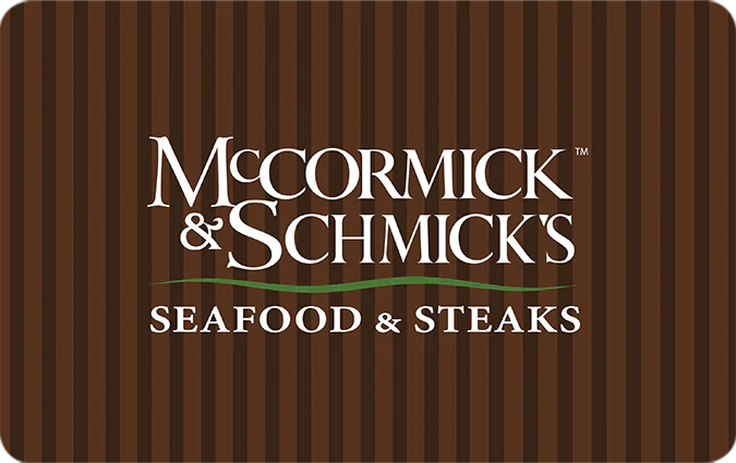 mccormick & schmick’s restaurant card