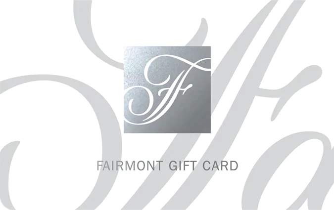 Fairmont Hotel Gift Card Fairmont Hotel Gift Card