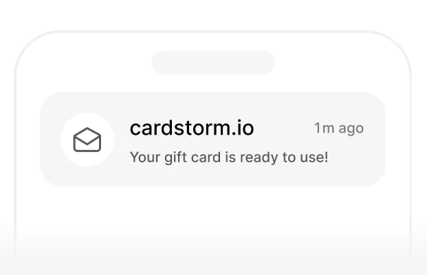 Instantly receive a voucher code via email